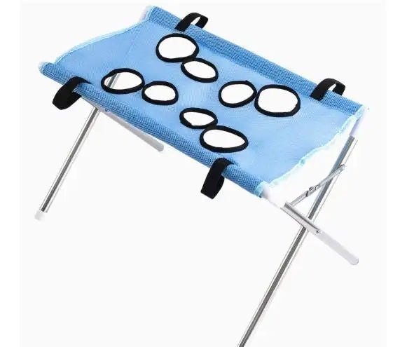 Foldable Pet Grooming Table Adjustable Dog Cat Hair Brushing Bath Stand Multi-Hole Non-Slip Portable Grooming Platform